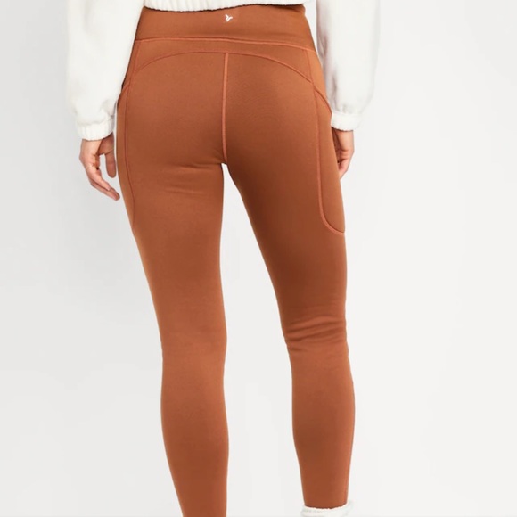 NWT OLD NAVY High-Waisted UltraCoze Leggings Baked Bronze - Picture 2 of 7